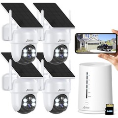 ANRAN Solar Battery Powered Wireless Security Camera System Outdoor WiFi Audio