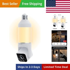 Bulb Cam Security Camera, 2K HD Outdoor Light Bulb Camera, Color Night Vision…