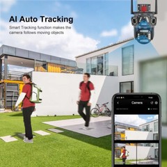 6MP WiFi Outdoor Security Camera Dual Lens Night Vision Cam CCTV 10XZOOM PTZ