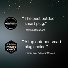 Outdoor Smart Plug Dual Sockets Wi-Fi Weather Resistant Alexa Google IFTTT