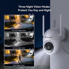 JENNOV Wireless Home Security Camera System 10CH NVR PTZ WiFi Cameras