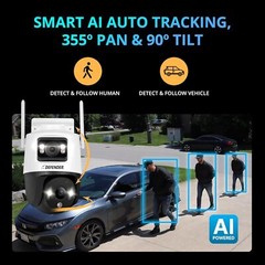 AI Powered Guard Pro 3K Plus Dual Lens PTZ Security Camera WiFi 6 Auto-Tracking