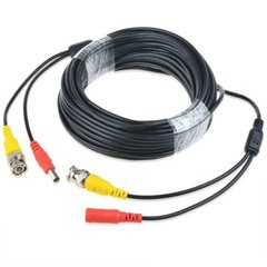 45ft CCTV Security Camera DVR Video Power Surveillance BNC Cable Wire Cord Black