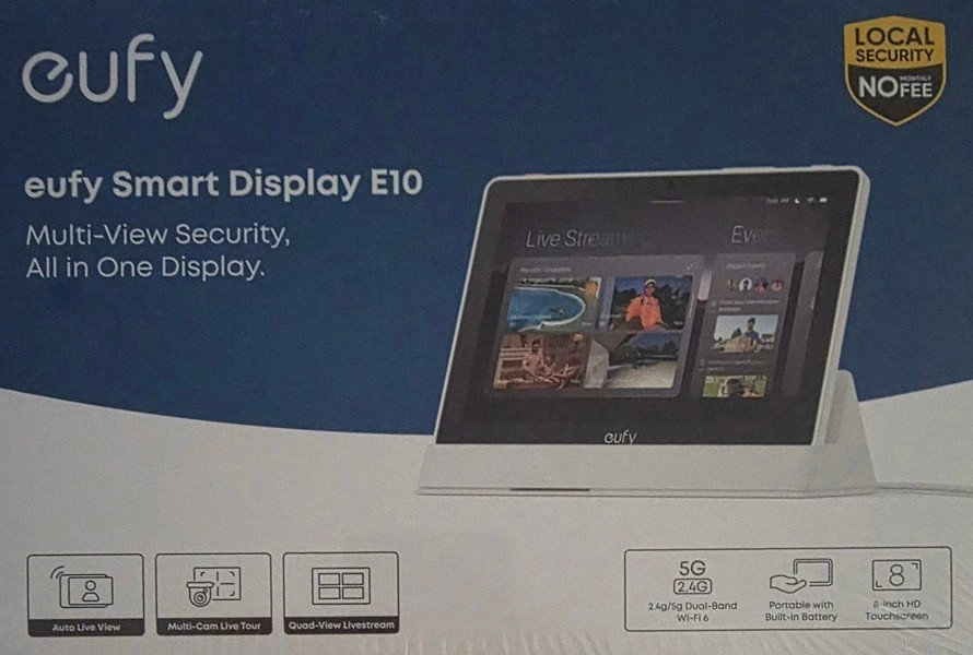 eufy Security eufy Smart Display E10, Smart Home Hub, 8″ Control Panel Four View
