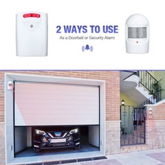 Wireless Driveway Alarm Infrared Motion Sensor Home Garage Alert Security System