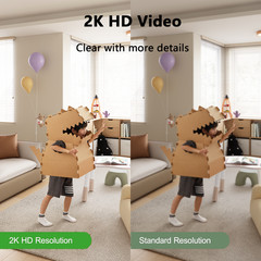 INFIYA 360°Pan/Tilt Indoor Camera House Security Camera WiFi 24/7 Recording 2K