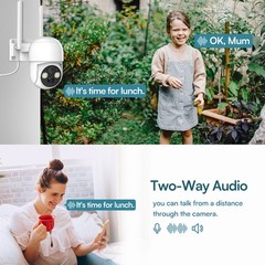 2/4PK Solar Camera Outdoor Wireless Solar Security Camera System 4MP WiFi iP Cam