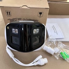 Vikylin 8MP POE IP Camera Dual Lens 180° View 2-Way Audio Dual Light Full Color