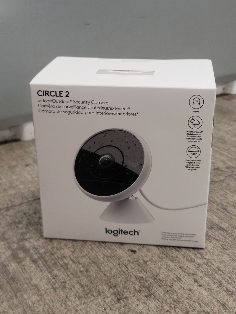 Logitech Circle 2 (V-R0008) WIRED WiFi Security Camera Indoor/Outdoor, Works