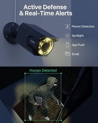 ZOSI 4K PoE CCTV Security Remote View IP Camera System 2TB HDD 80ft Night Vision