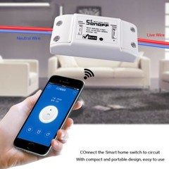 6pcs Sonoff WiFi Wireless Smart Switch Module ABS Shell Socket for DIY Home US