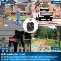 HTZSAFE Owl Home Security Wireless Driveway Alarm 1 Receiver + 2 Sensors
