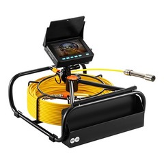 30M Sewer Pipe Inspection Camera with 11cm TFT Monitor IP68 8500mAh DVR 6LEDs