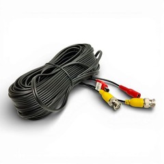 60ft CCTV Security Camera Cable CCTV Video Power Wire BNC RCA Cord DVR NEW