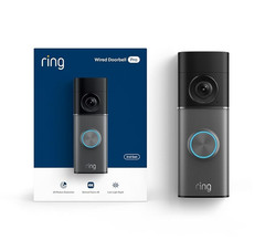 Ring -Wired Doorbell Pro (3rd Gen) Retinal 4K for ultra-clear video 10x Zoom