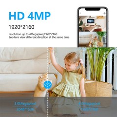 4MP 2K Wireless Dog Robot Camera Indoor Dual Lens WiFi 1080P HD PTZ Night Vision