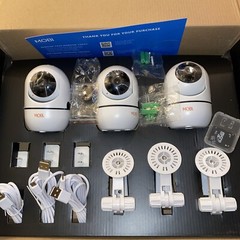 Mobicam HDX HD Wifi Pan & Tilt 3 Camera System Mobi 32GB Card Security C2
