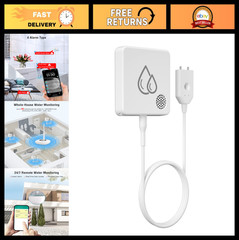 Water Leak Detector Sensor – 95dB Alarm, Wireless Flood Monitor for Basement, La