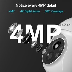 ARCCTV WIFI Solar Battery 4MP Wireless PTZ Security Camera Outdoor PIR Detection