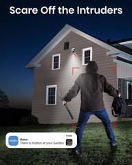 AOSU 3k Solar Wireless Outdoor Audio Security Cameras Color Night Vision 4 Cams