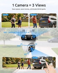 Wireless Security Camera System Rechargeable 7″ Touchscreen Monitor No WiFi Need