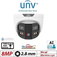 UNV 8MP PoE NDAA Audio Uniview IP Network Eyeball Security OmniView Camera