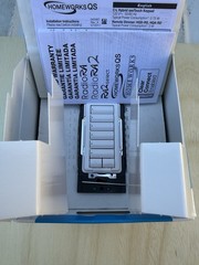 Lutron Homeworks QS HQRD-HN6BRL-WH Hybrid 6 Button Keypad – White – NEW