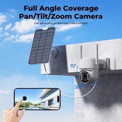 Wireless Security Camera System with Monitor Outdoor Solar WiFi Cameras 10CH NVR