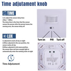 110-240V Automatic PIR Occupancy Motion Sensor Light Switch Auto On/Off Infrared