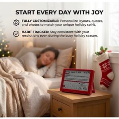Kylendar E-Ink Smart Calendar Dashboard Vibrant Red Wireless Sync Weather News