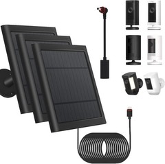 3 Pack – Solar Panel for Security Camera Spotlight Cam Plus/Pro(Battery) Stick u