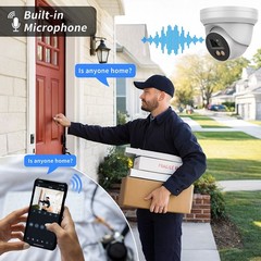 Vikylin 8MP PoE IP Full Color Night Vision Camera Outdoor/Indoor Metal Housing