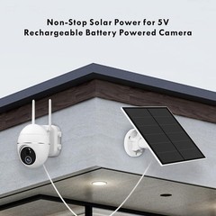 Durable Waterproof Solar Panel – 5W USB Charger for Battery-Powered Cameras