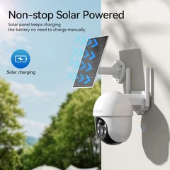 5G Security 4-Cam Kit Solar Security Cameras Wireless Outdoor 360° with Monitor