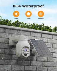 Camcamp Solar Security Cameras Wireless Outdoor, 2K Wireless Battery Security Sy