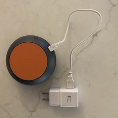 Google Home Mini Smart Speaker W/ Google Assistant Model H0A – Charcoal & Orange