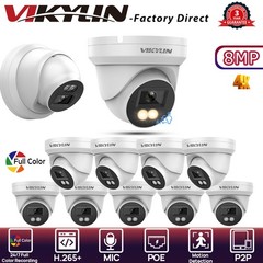 Vikylin Full Color Mini Turret Network Monitor 8MP Security Camera MIC Onvif Lot