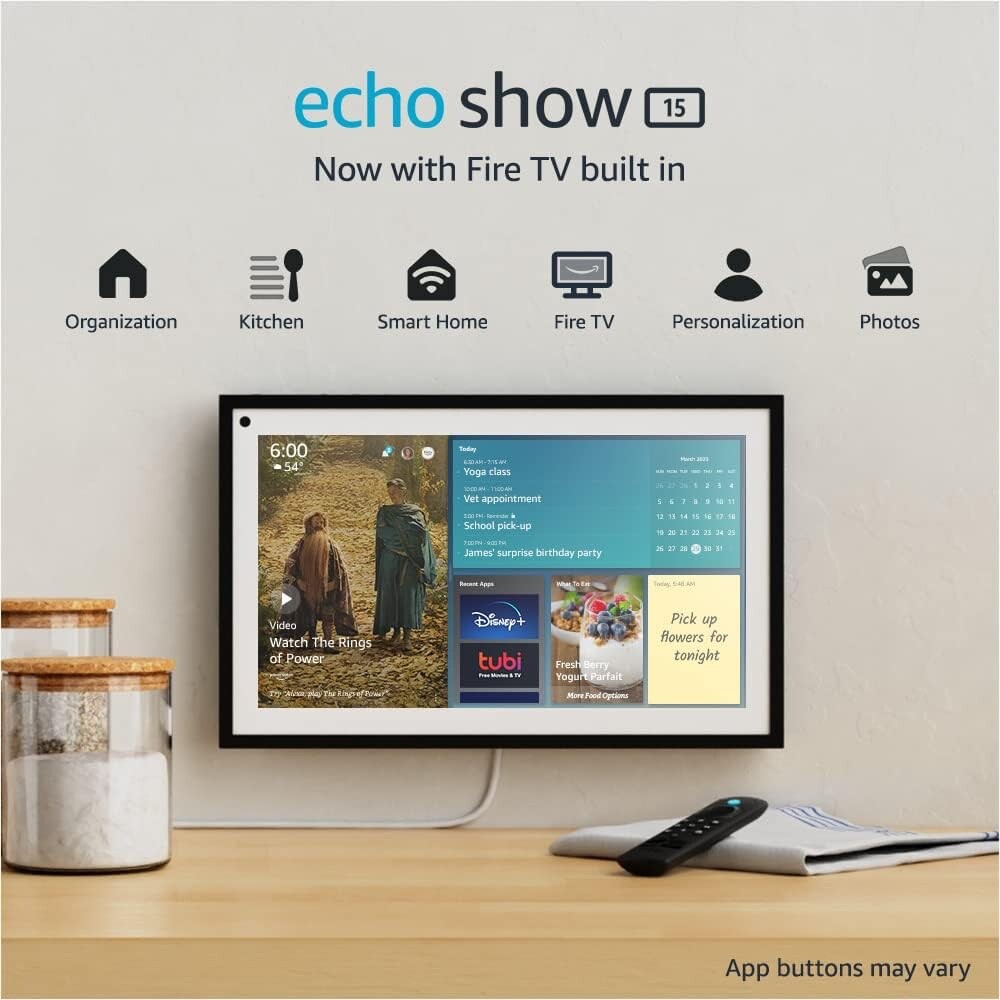 NEW Echo Show 15 – Full HD 15.6″ smart display with Alexa & Fire TV no remote