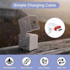 2 Pack 25FT Power Extension Cable Compatible with WYZE Cam Pan V3 Camera, 90 Deg