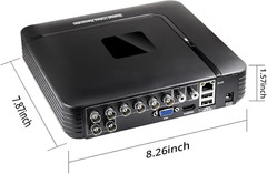 8 Channel 4-in-1 HD Digital DVR Fit All Analog Cameras With 500GB Storage Disk