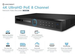 Amcrest 4K 8-Channel NVR Pre-Installed 1TB Hard Drive NV5208E-1TB