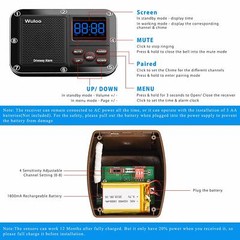 Wuloo 1800feet Driveway Alarms Wireless Outdoor Motion Sensors Battery Powered