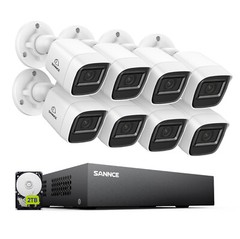 SANNCE 4CH 8CH 1080P Lite DVR 2MP Video CCTV Security Camera System EXIR Outdoor