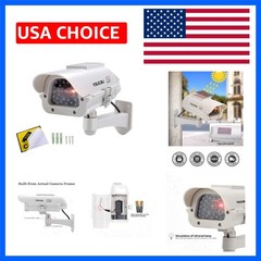 Solar Powered CCTV Security Fake Dummy Camera with Flashing Led Outdoor/Indoo…