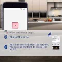 Tuya App Smart WiFi Control Switch, 30A Max Output,Add WiFi Remote to Lights,