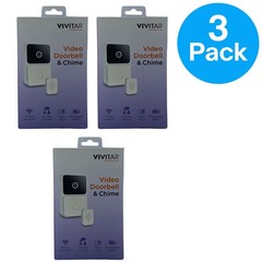 Vivitar Wireless Video Doorbell & Chime – HD Night Vision – 3 Pack Bundle