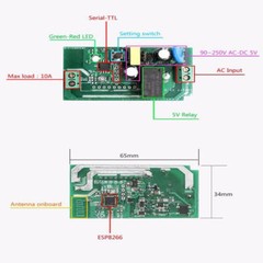 6pcs Sonoff WiFi Wireless Smart Switch Module ABS Shell Socket for DIY Home US