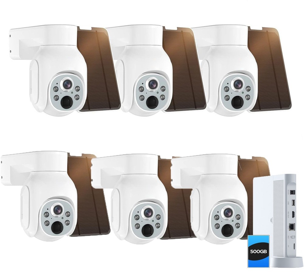 Solar 10CH NVR Wireless Security Camera System WiFi IP Battery Cams Night Vision