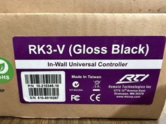 RTi RK3-V RKV3 In Wall Universal Touchscreen Controller Gloss Black (PRICE FOR 1