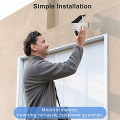 Solar Battery Powered Camera WiFi6 Wireless Security System SD PTZ IP65 Outdoor